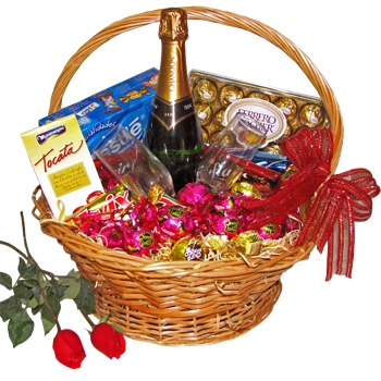 Floresnaweb - Cesta Champagne com Chocolates 