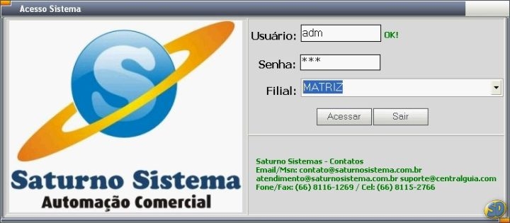 Automação Comercial Saturno Sistemas