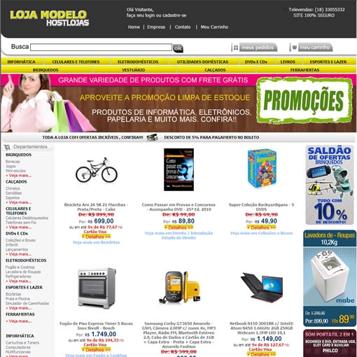 Layout Modelo Loja Virtual Pronta