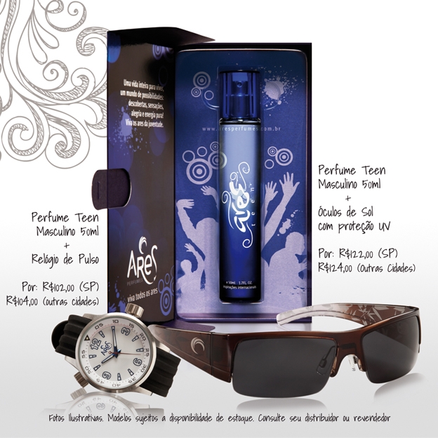 Kit Ares Moda - relógio e óculos
