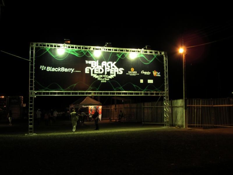 Painel boxtruss iluminado