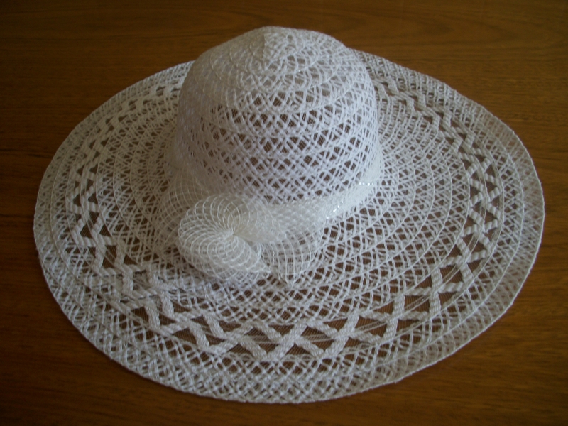 Chapéu praia imitando fibra de coco