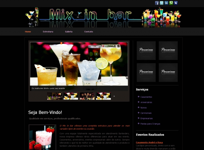 Website MixInBar em Paulínia/SP