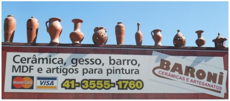 BARONI ARTESANATOS PEÇAS DE GESSO CERÂMICA VASOS DE BARRO E PEÇAS DE MADEIRA EM CAMPO LARGO