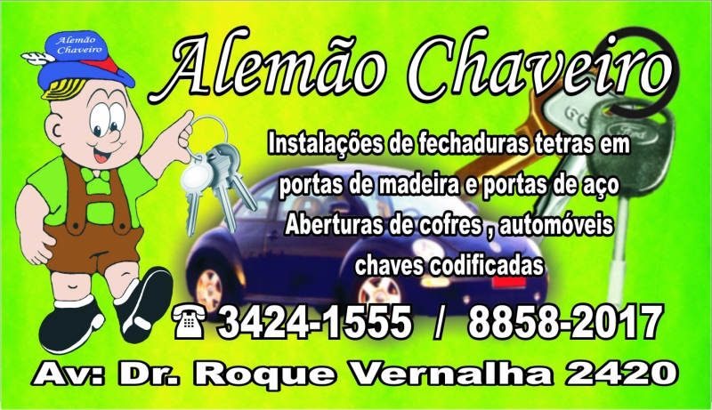 cartão alemão chaveiro