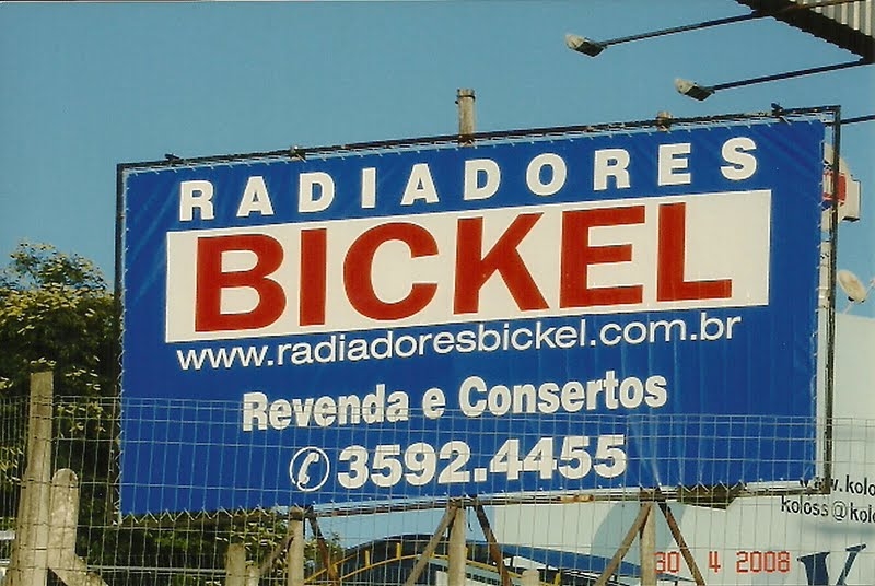 RADIADORES BICKEL - painel na Av Unisinos