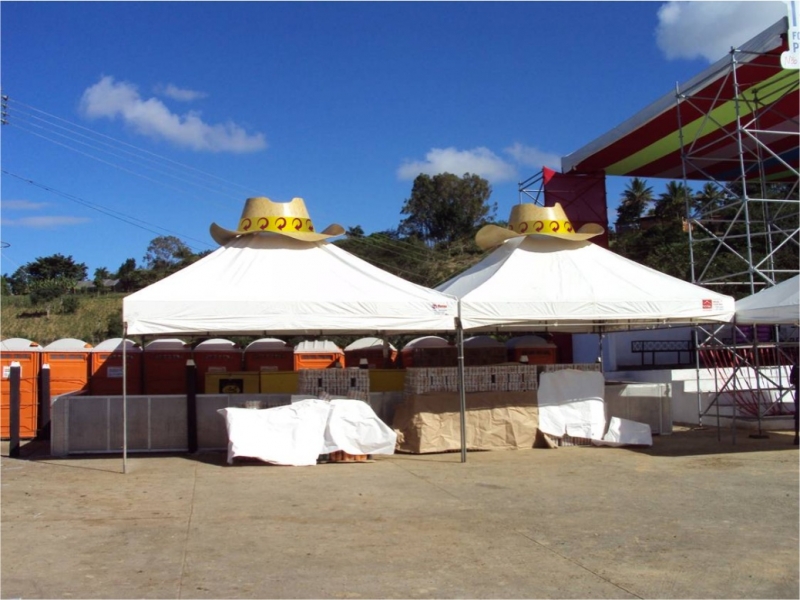 Mega chapéu em PVC adesivado.