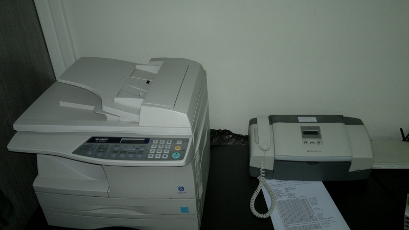 Xerox, scanner, fax e papelaria