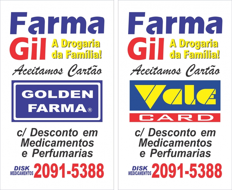 Aceitamos os cartões de convênio vale card e golden farma!