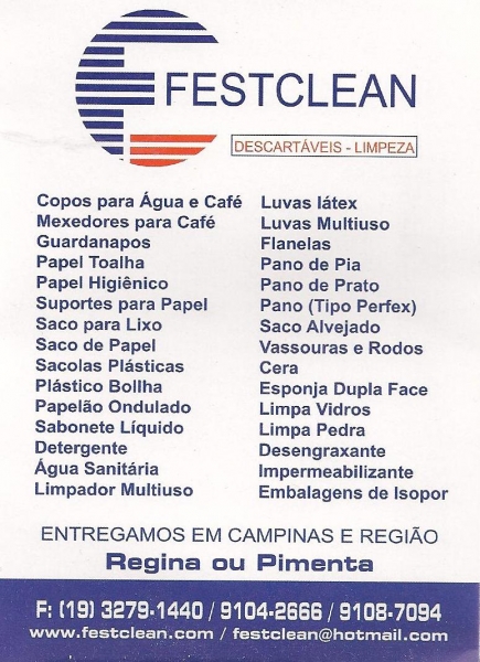 FESTCLEAN DESCARTAVEIS E LIMPEZA