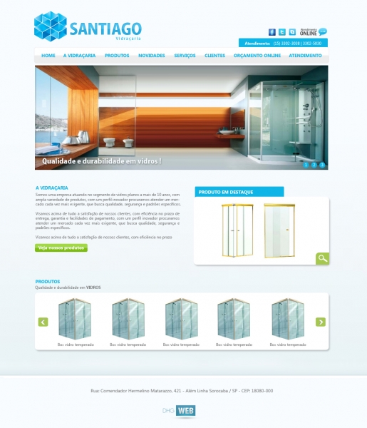 Site - Vidraçaria Santiago