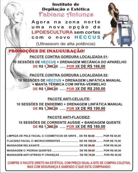 Promoções pacotes de estetica