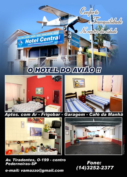 Hotel localizado no centro de Pederneiras...