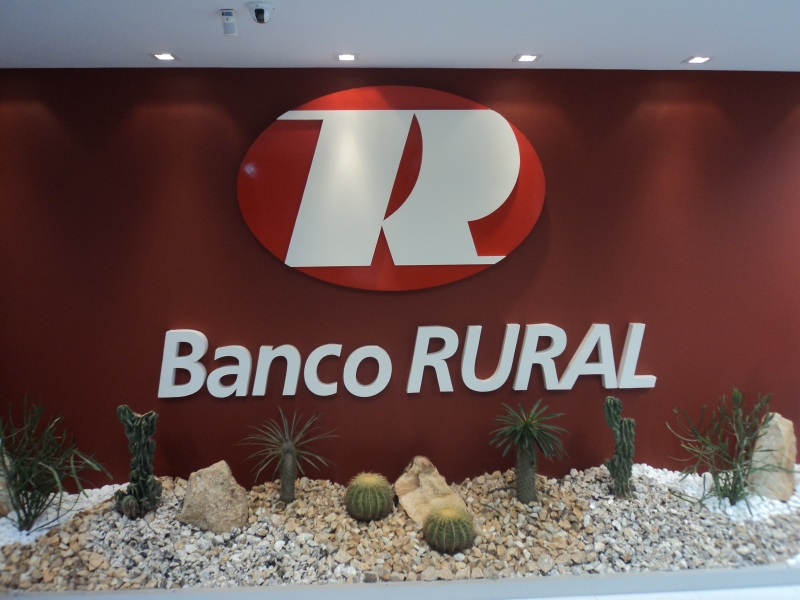 Placa Banco rural - Letra Caixa Em Acrlico - Agncia Fortaleza