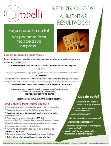 LTCAT - NR 15 - LAUDO DE INSALUBRIDADE - GRUPO COMPELLI - (11) 2384-8000