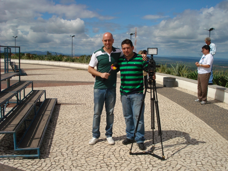 Prastando servio para Tv Verdes Mares Filiada da Globo, gravao do programa Se Liga