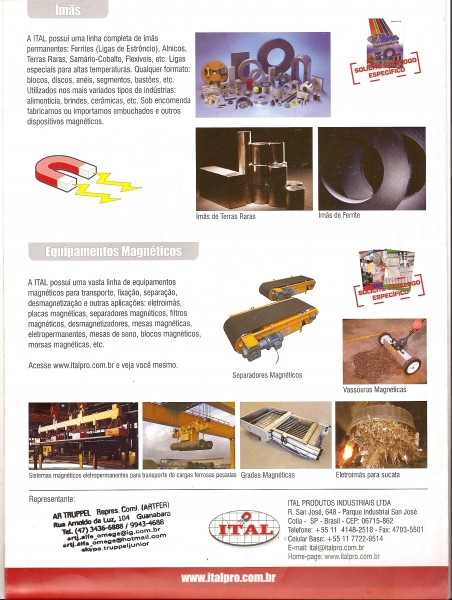 EQUIPAMENTOS MAGNETICOS ITAL PRODUTOS INDUSTRIAIS