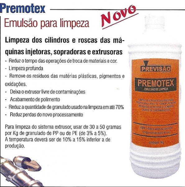 PREMOTEX EMULSO LIMPEZA P/ INJETORAS E EXTRUSORAS 