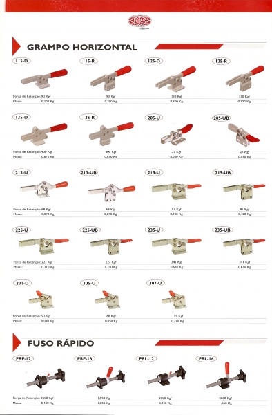 Grampos Horizontais e Fusos Rpidos De-sta-co Ema