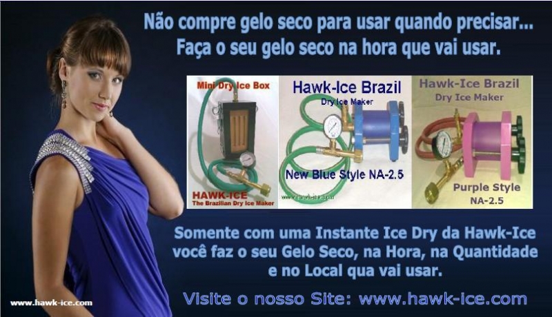 Maquinas para fazer Gelo Seco Mini Box, New Blue e Purple Style