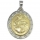 Medalha da Mãe Rainha em aço inox com pedrinhas de strass