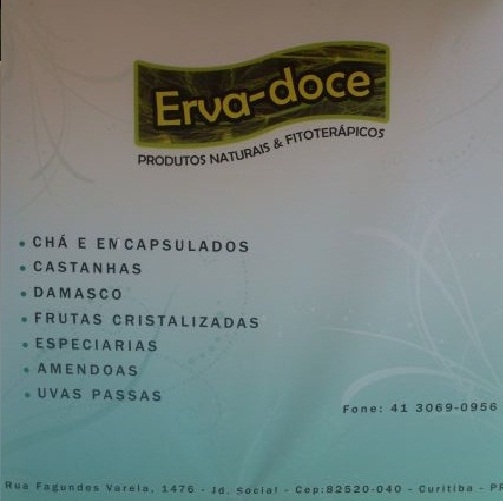 Erva Doce Produtos Naturais e Suplementos Alimentares