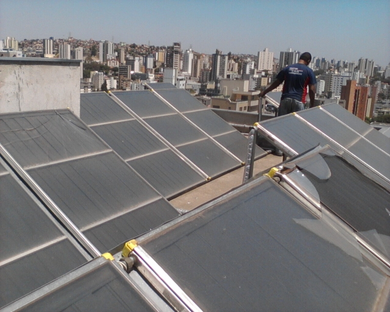 Aquecedor solar para condomínios.