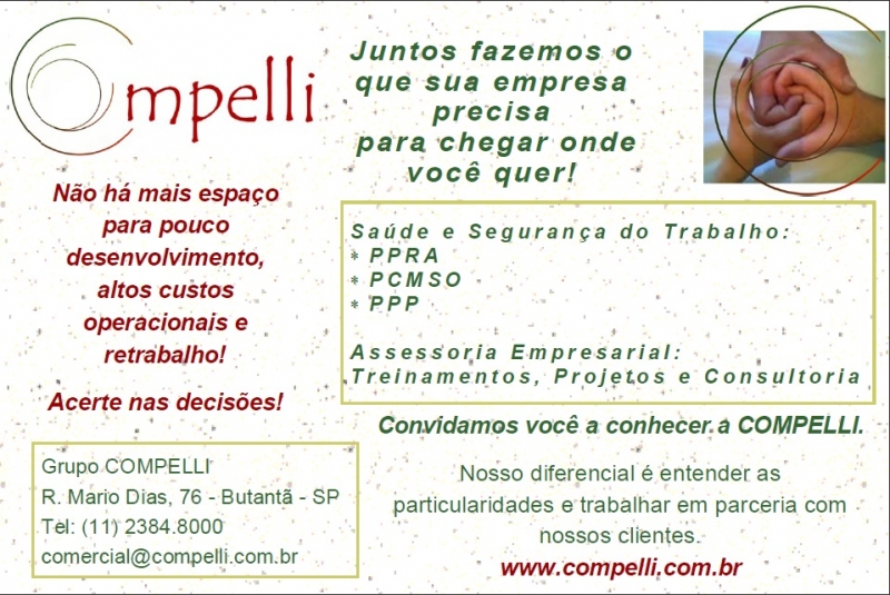 Medicina do Trabalho em So Paulo - (11) 2384-8000 - Grupo Compelli