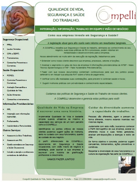 Medicina do Trabalho em So Paulo - (11) 2384-8000 - Grupo Compelli