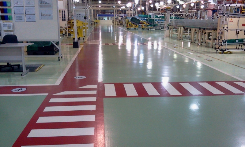 Epxy em piso industrial
