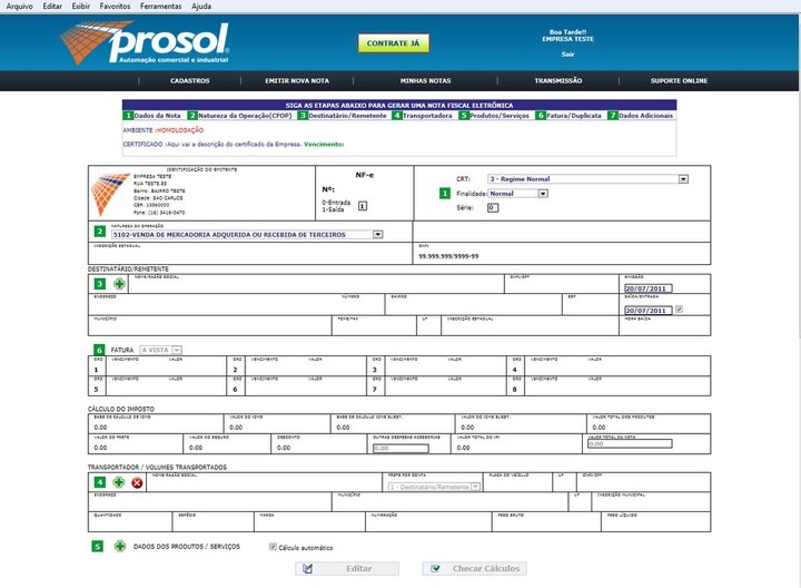 Nfe-Facil - Emissão nota fiscal