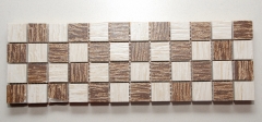 Mosaico legno mogno marfim 10x32 em porcelanato