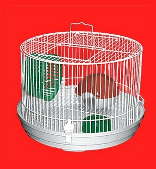 Gaiola para Hamster Gerbil ou Semelhantes Redonda Baixa Em metal, com alça, linda, resistente, higienica http://www.pet-eshop.com.br/hamster/gaiola-para-hamster-gerbil-redonda-baixa-braganca.html