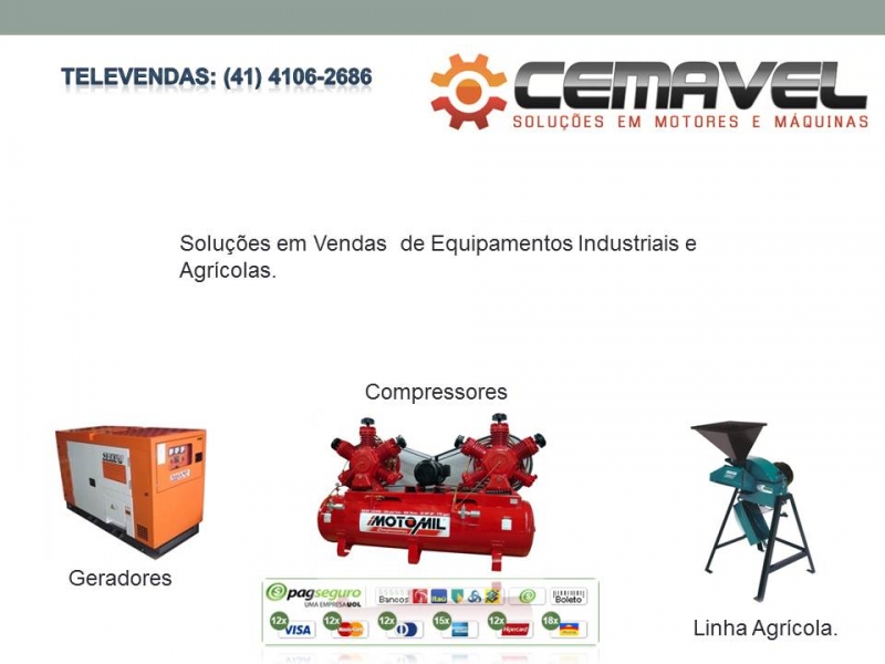 Cemavel - Rebobinamento de Motores Eltricos, Compra e Venda de Motores Eltricos Usados, Equipamentos para Construo Civil