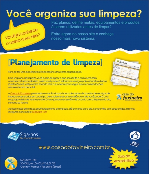 Conhea o nosso novo sistema de Planejamento de Limpeza