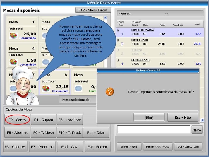 Sistema completo p/ bares e restaurantes c/ controle de mesas ou carto de consumo