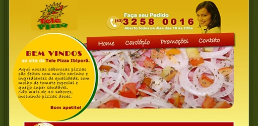 Website TelePizza Ibipor/PR