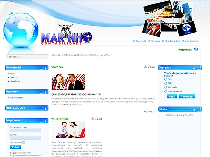 Website Marinho Contabilidade em Paullia/SP