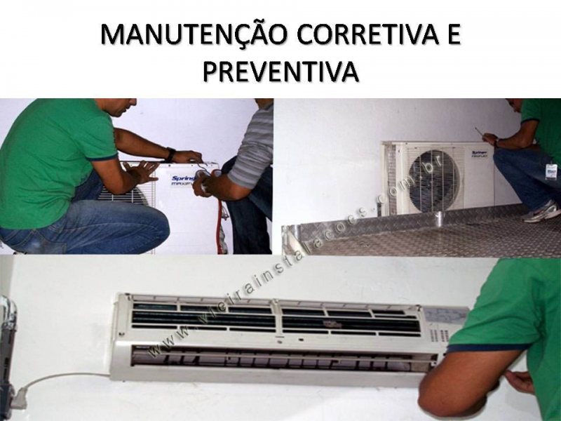 Manutenção corretiva e preventiva de ar condicionados