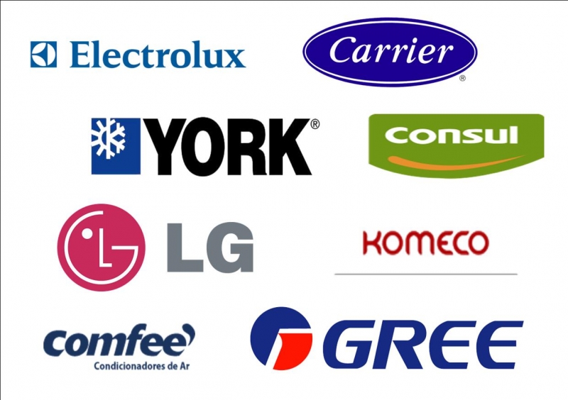 Trabalhamos com todas as marcas, york, gree, spirnger carrier, LG, electrolux, komeco, e outros