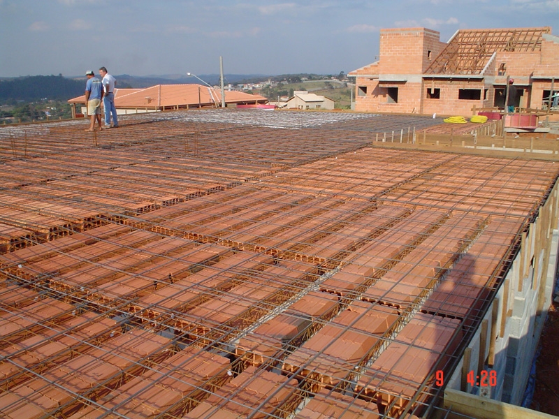 Laje Treliçada com lajotas cerâmicas