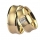 Aliana sem solda, torneada, em Ouro 18k, para Casamento ou Bodas Modelo: Cncavo Anatmico Detalhes: Acabamento acetinado no centro e polido nas laterais com aplique em ouro branco com 6 diamantes de 1 ponto(somente na feminina) Largura: 7.50 mm  Peso do Par: 13.0