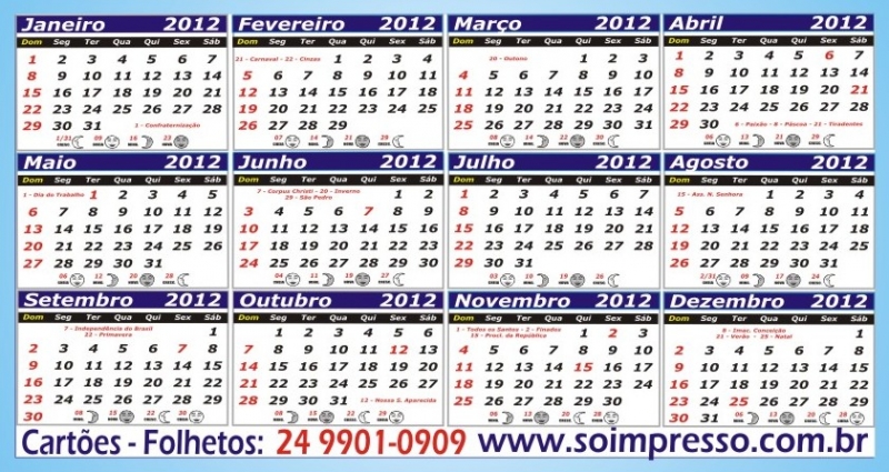 Calendário de Bolso 