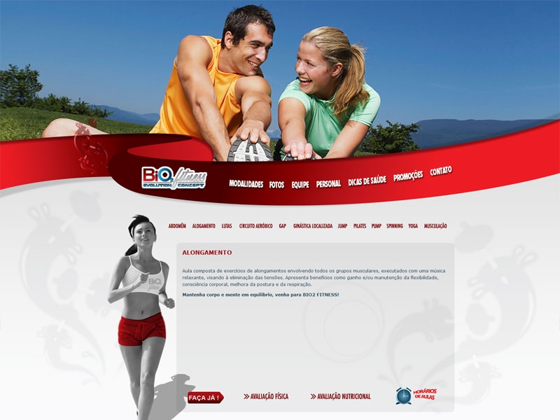 Criao de site Bio2fitness - Vinhedo/SP