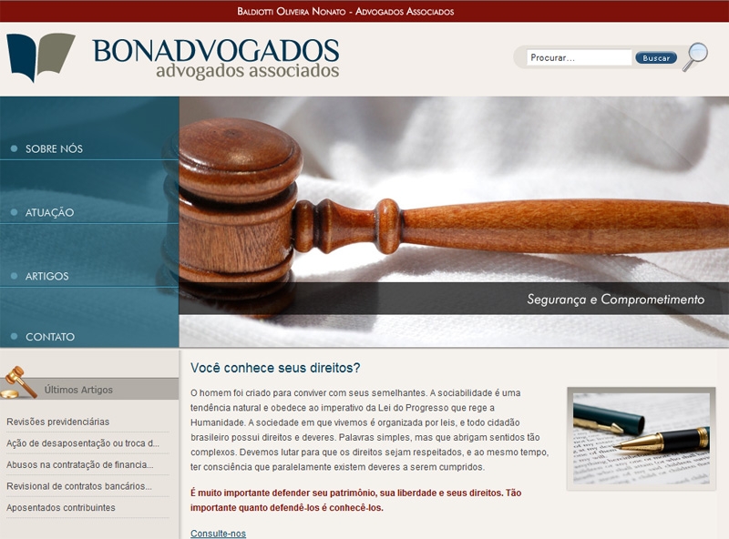 Criao de site Bonadvogados - Valinhos/SP