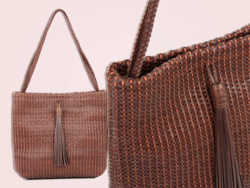 Bolsas femininas em couro tressê - Kabupy