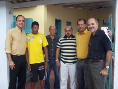 Pr. Fausto, Prefeito Zairo, Vereador Dene e alguns anigos da Cidade.