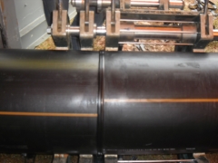 Tubo de polietileno ( pead )400mm.   soldagem por ( termofusÃo ).
