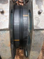 Tubo de polietileno ( pead ) 400  mm.  soldagem por ( termofuso ).
