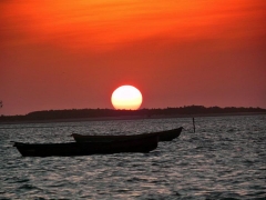 Por do sol na praia de Atins